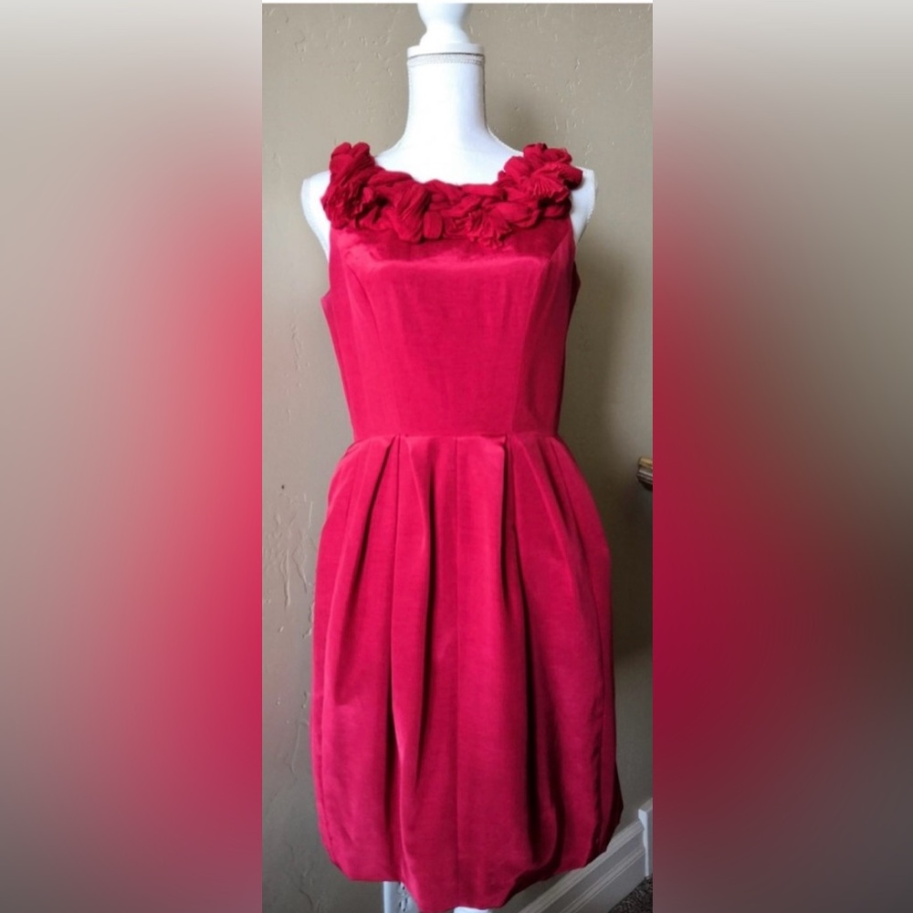 Taylor Christmas Red Sleeveless cocktail Dress